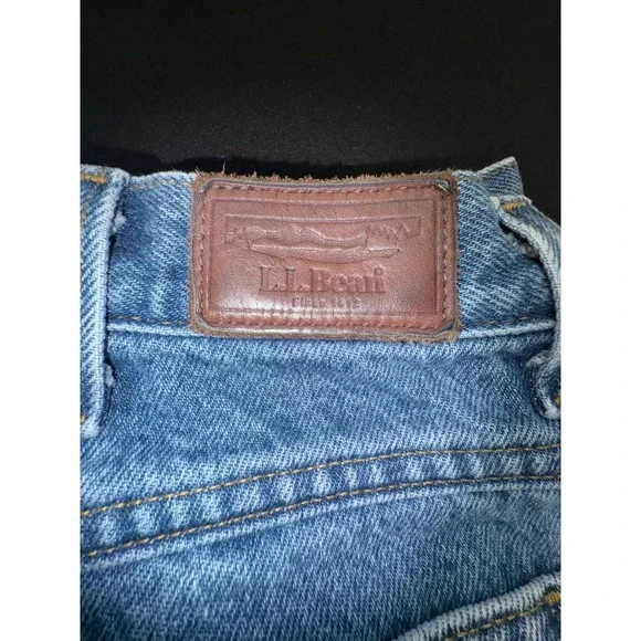 LL Bean Double L Classic Fit Flannel Lined Jeans Mens 32x32 Blue Denim Straight - Picture 7 of 12